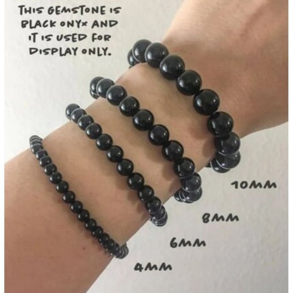 8mm Magnetic Hematite Beaded Stretch Bracelet - Picture 8 of 11